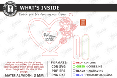 Mother's Day Hanging Hearts Laser Cut Bundle | Floral Hearts Product Image 3