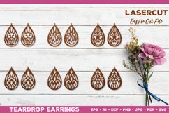 Teardrop Earrings SVG | Earrings Template for Laser Cutting Product Image 1