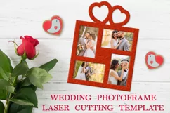 Wedding Photo Frame SVG, Family Photoframe for Laser Cut Product Image 1