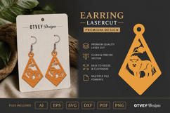Lasercut Wooden Earrings Forest Animals Product Image 1
