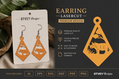 Lasercut Wooden Earrings Forest Animals Product Image 1