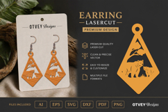 Lasercut Wooden Earrings Forest Animals Product Image 1