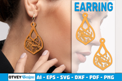 Lasercut Wooden Earrings Sea Animals Product Image 3