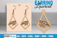 Lasercut Wooden Earrings Sea Animals Product Image 1