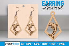 Lasercut Wooden Earrings Sea Animals Product Image 1