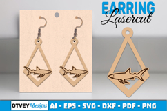 Lasercut Wooden Earrings Sea Animals Product Image 1