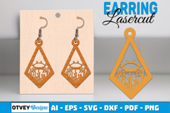 Lasercut Wooden Earrings Sea Animals Product Image 1