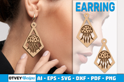Lasercut Wooden Earrings Sea Animals Product Image 2