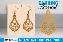 Lasercut Wooden Earrings Sea Animals Product Image 2