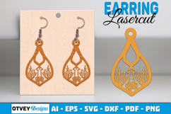 Lasercut Wooden Earrings Sea Animals Product Image 2