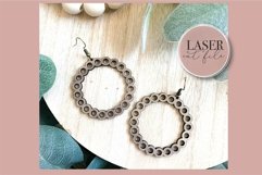 Hoop Laser Earrings svg, Wood Earrings svg, Leather earring, Product Image 1