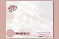 Snowflake Laser Earrings svg, Winter Earrings svg, Snowflake Product Image 2