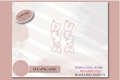 Patriotic Laser Earrings svg, Laser Earring SVG file, 4th of Product Image 2