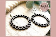 Hoop Laser Earrings svg, Wood Earrings svg, Leather earring, Product Image 3