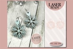 Snowflake Laser Earrings svg, Winter Earrings svg, Snowflake Product Image 1