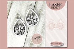 Snowflake Laser Earrings svg, Winter Earrings svg, Snowflake Product Image 1