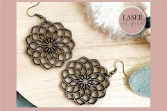 Boho Mandala Laser Earrings svg, Laser Earring SVG file, Product Image 3