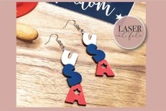 Patriotic Laser Earrings svg, Laser Earring SVG file, 4th of Product Image 4