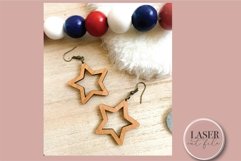 Patriotic Laser Earrings svg, Laser Earring SVG file, 4th of Product Image 1