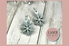 Snowflake Laser Earrings svg, Winter Earrings svg, Snowflake Product Image 3