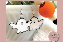 Ghosts Laser Earrings svg, Laser Earring SVG file, Halloween Product Image 3