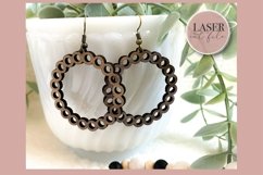 Hoop Laser Earrings svg, Wood Earrings svg, Leather earring, Product Image 5