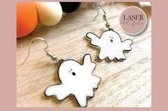 Ghosts Laser Earrings svg, Laser Earring SVG file, Halloween Product Image 1