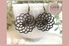 Boho Mandala Laser Earrings svg, Laser Earring SVG file, Product Image 4