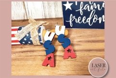 Patriotic Laser Earrings svg, Laser Earring SVG file, 4th of Product Image 8