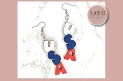 Patriotic Laser Earrings svg, Laser Earring SVG file, 4th of Product Image 3