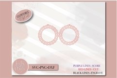 Hoop Laser Earrings svg, Wood Earrings svg, Leather earring, Product Image 2