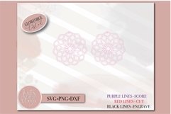 Boho Mandala Laser Earrings svg, Laser Earring SVG file, Product Image 2