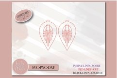 Teardrop Boho Laser Earrings svg, Boho earring file, Laser Product Image 2