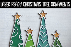Whimsical Christmas Tree Laser SVGs | Four Laser SVG Designs Product Image 2