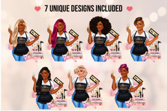 Black Lash Artist Woman, Beauty Boss Design,Lash Clipart PNG Product Image 2