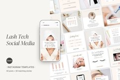 Lash tech instagram post | Lash instagram template for Canva Product Image 1