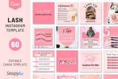 Lash Tech Instagram Canva Post Template | Lash Tech Canva Product Image 1