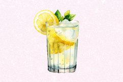 Lass of Lemonade Watercolor Sublimation Clipart Product Image 4