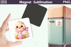 Cute Chick Magnet Design | Easter Sublimation Product Image 1