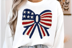 Latch Hook Bow Png, Coquette Patriotic Product Image 4