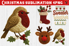 Latch hook yarn Christmas bundle | Cozy Christmas cliparts Product Image 3