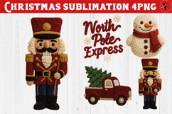 Latch hook yarn Christmas bundle | Cozy Christmas cliparts Product Image 6