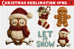 Latch hook yarn Christmas Sublimation | Cozy Christmas png Product Image 1