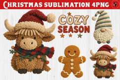 Latch hook yarn Christmas bundle | Cozy Christmas cliparts Product Image 8