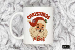 Faux Yarn Retro Santa Christmas PNG Product Image 2