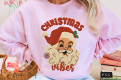 Faux Yarn Retro Santa Christmas PNG Product Image 10