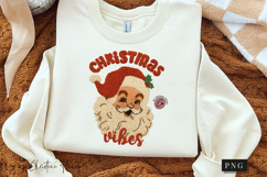 Faux Yarn Retro Santa Christmas PNG Product Image 3