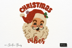 Faux Yarn Retro Santa Christmas PNG Product Image 4