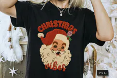 Faux Yarn Retro Santa Christmas PNG Product Image 6