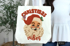 Faux Yarn Retro Santa Christmas PNG Product Image 7